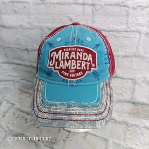 Miranda Lambert Hat Cap Strap Back  One Size Roadside Bars Pink Guitars #1